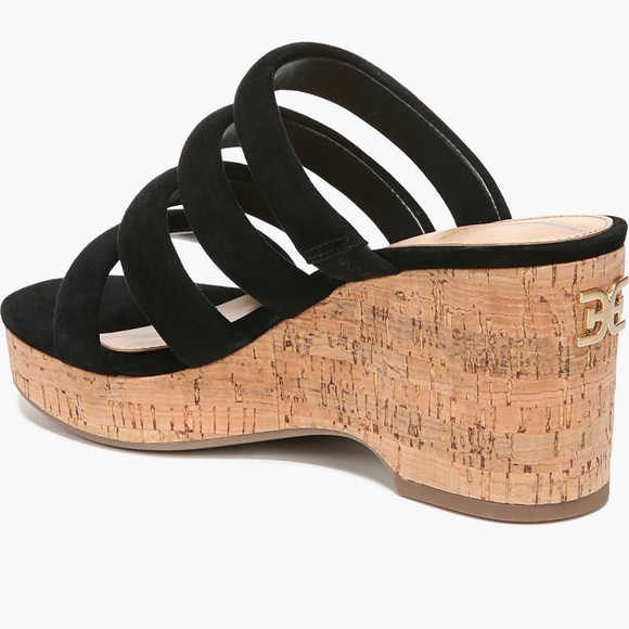Sam Edelman Yukon Platform Wedge Sandal Size 8 BLACK - Picture 2 of 11